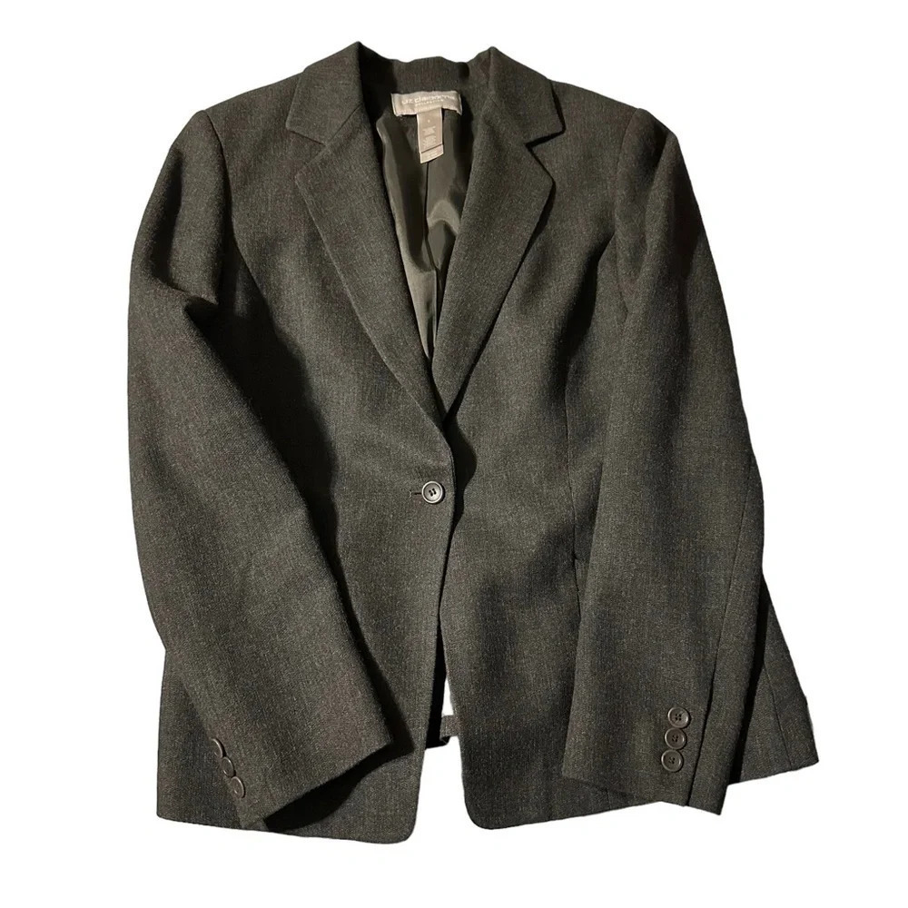 Liz Claiborne women's size 4 black one button blazer